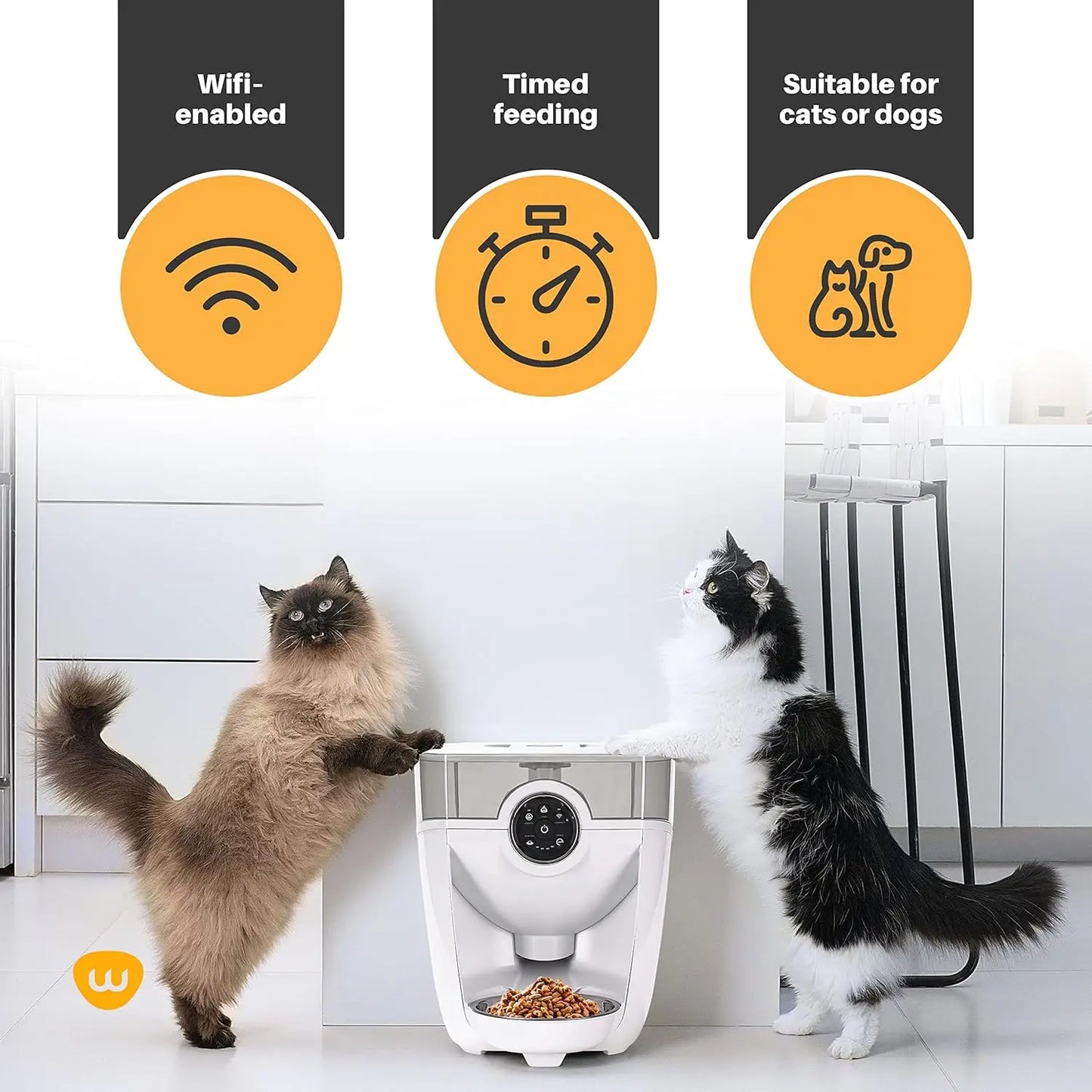 Feeder-Robot Smart Automatic Pet Feeder with Clear Hopper & Backup Battery for Cats and Dogs