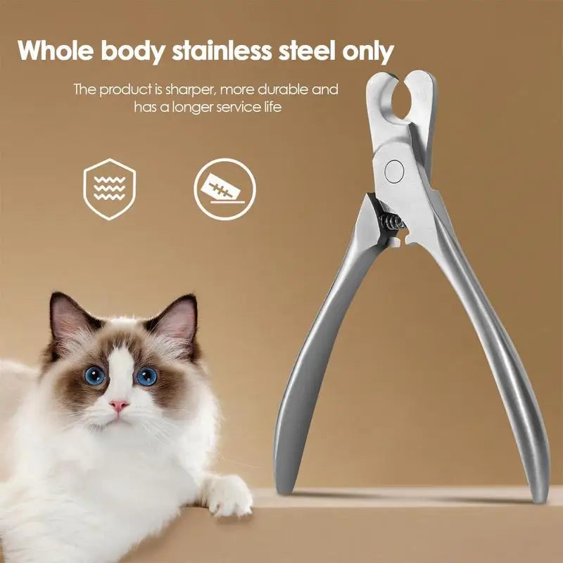 Professional Pet Nail Clipper – Stainless Steel Scissors for Cat & Dog Claw Care