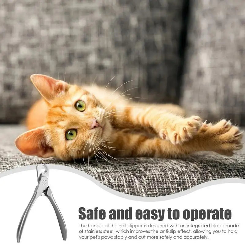 Professional Pet Nail Clipper – Stainless Steel Scissors for Cat & Dog Claw Care