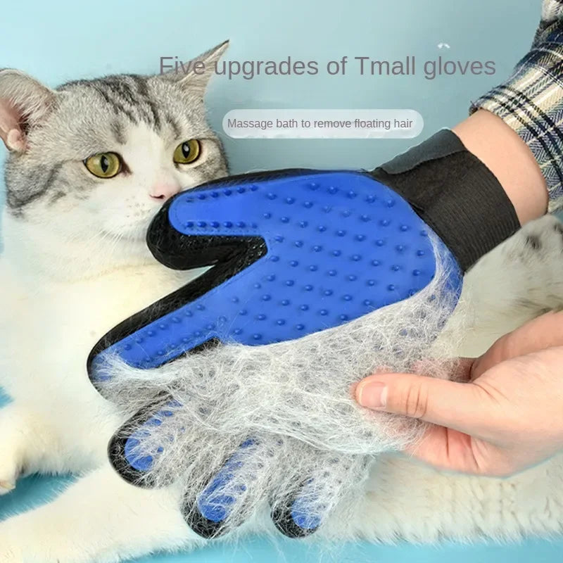 Silicone Pet Grooming Gloves – Hair Brush & Comb for Cats and Dogs, Bathing & Hair Removal