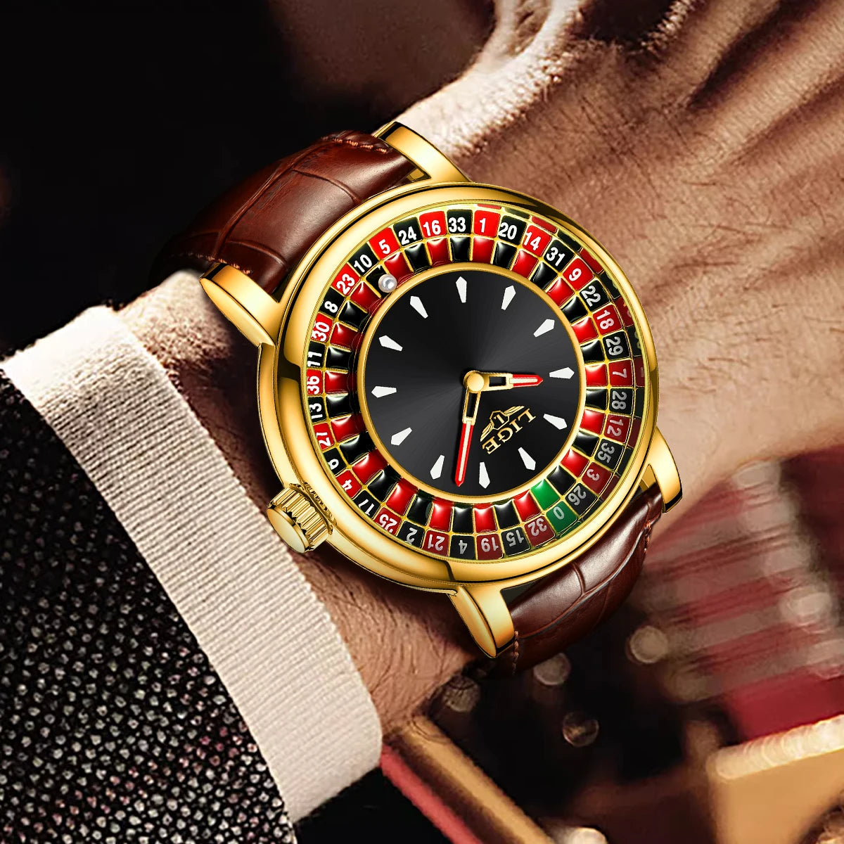 LIGE Lucky Roulette Watch – Elegance Meets Fortune