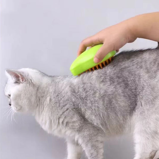 3-in-1 Self-Cleaning Steamy Grooming Brush for Cats & Dogs – Hair Remover & Massage Comb