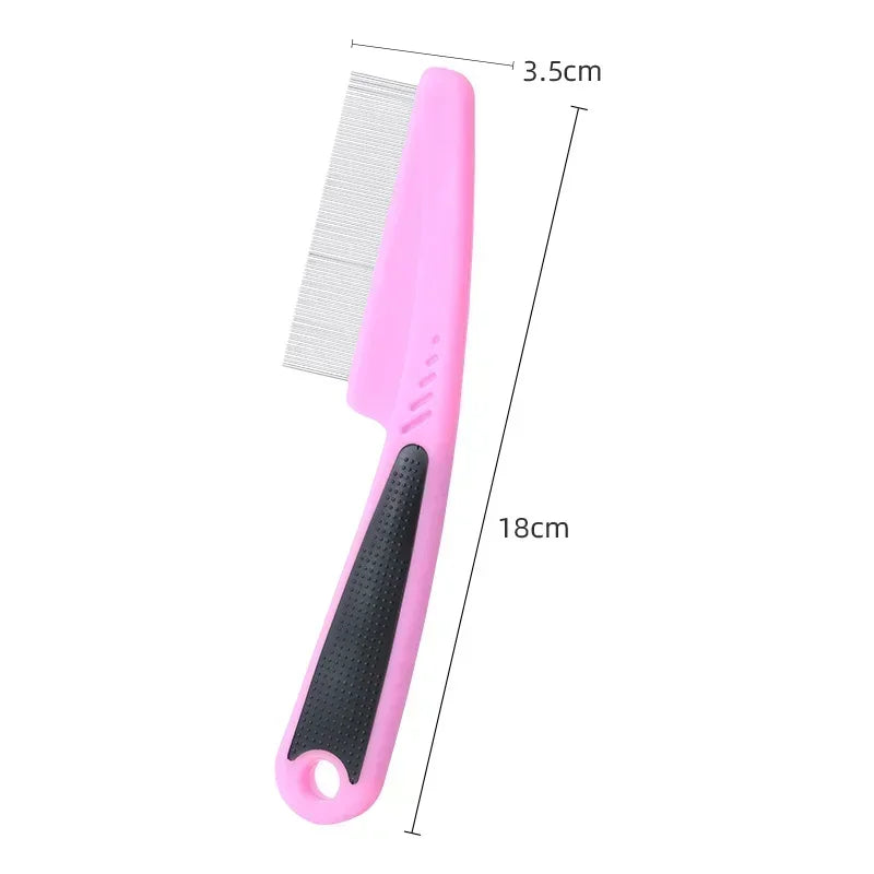 Pet Flea & Lice Comb for Cats & Dogs – Stainless Steel Needle Grooming Comb for Louse Removal