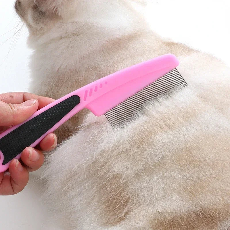 Pet Flea & Lice Comb for Cats & Dogs – Stainless Steel Needle Grooming Comb for Louse Removal