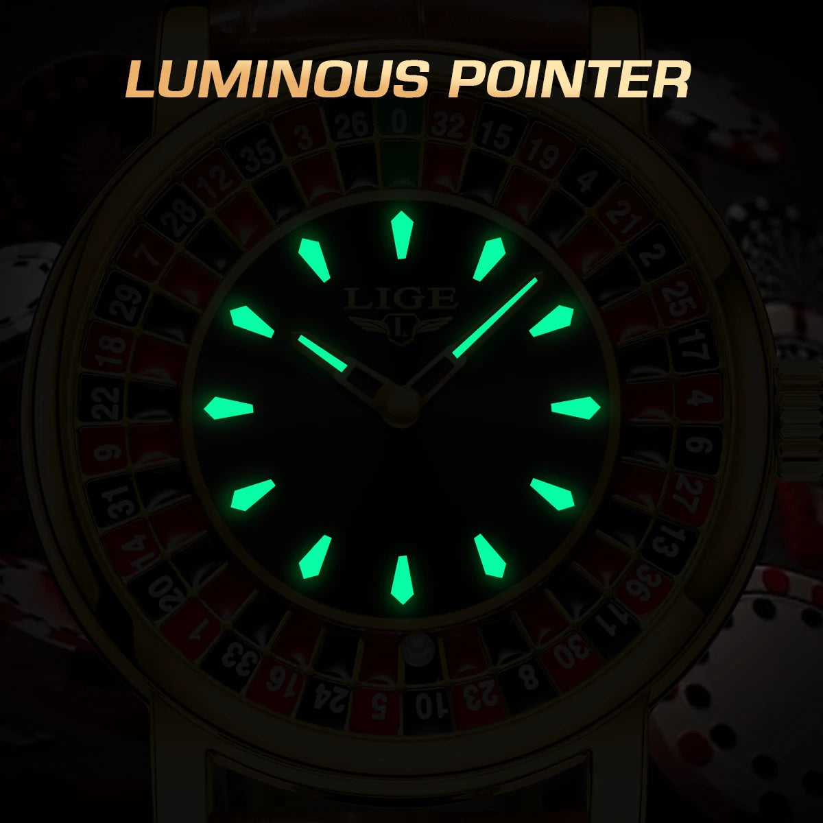 LIGE Lucky Roulette Watch – Elegance Meets Fortune